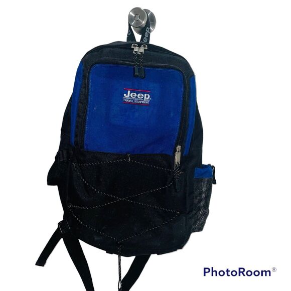 JEEP Travel Authentic Equipment Backpack Bookbag Travel Hiking Blue 19” X 14” - Picture 1 of 6